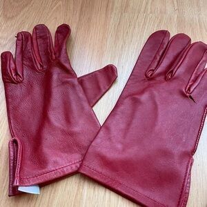 Red Leather Gloves